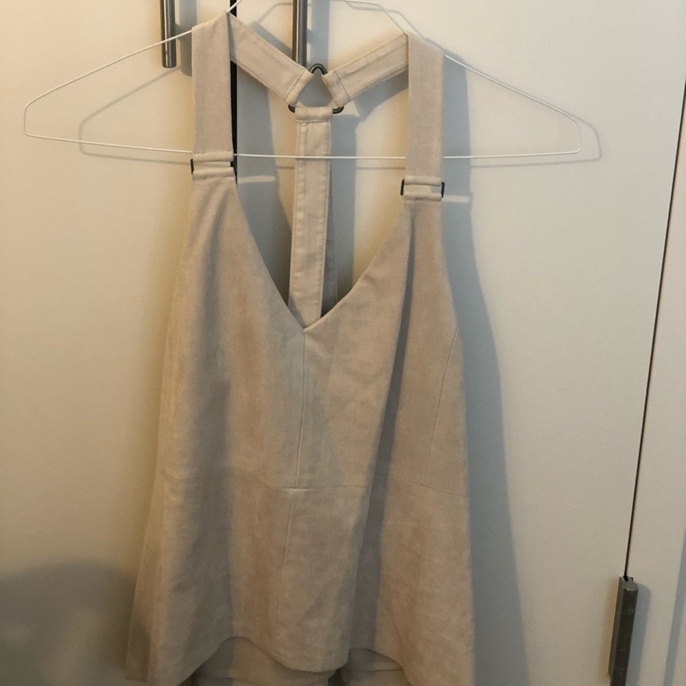 NWOT BCBG Halter Suede Top